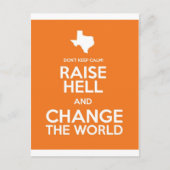 Hou niet kalm. Raise Hell! Briefkaart (Voorkant)