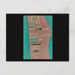 Hou niet op met de wereld te liefhebben briefkaart