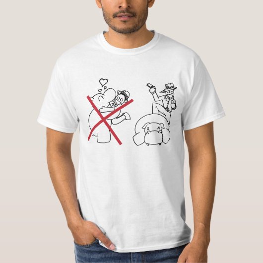 Hou niet van de Hippo T-shirt (Voorkant)
