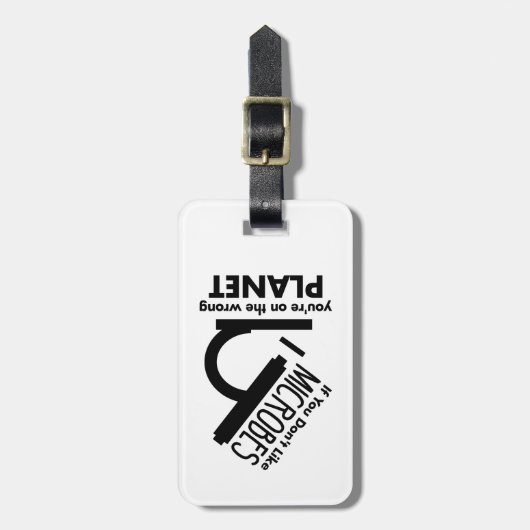 Hou niet van microben dat je op de verkeerde plane bagagelabel (Voorkant verticaal)