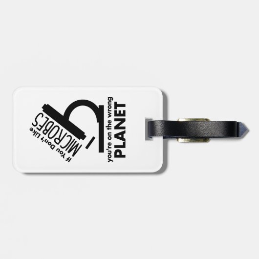 Hou niet van microben dat je op de verkeerde plane bagagelabel (Achterkant horizontaal)