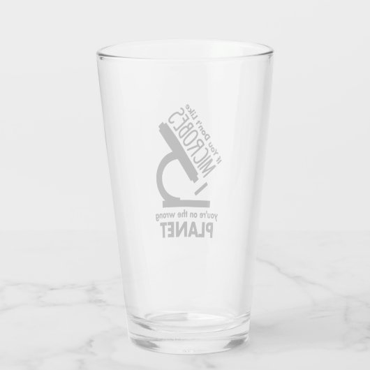 Hou niet van microben dat je op de verkeerde plane glas (Achterkant)