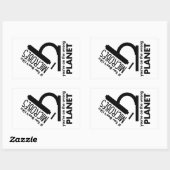 Hou niet van microben dat je op de verkeerde plane rechthoekige sticker (Vel)