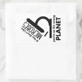 Hou niet van microben dat je op de verkeerde plane rechthoekige sticker (Tas)