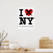 Hou Niet Van New York Grappige Poster Humor (Keuken)