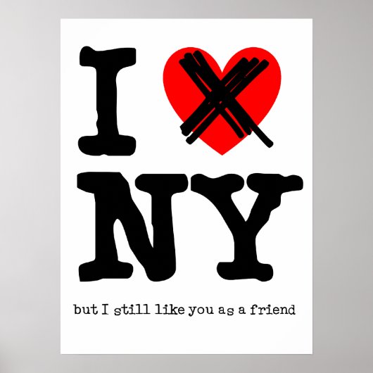 Hou Niet Van New York Grappige Poster Humor (Voorkant)