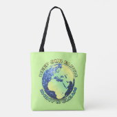 Hou onze aarde schoon op Aarde Dag blauwe vonken Tote Bag (Achterkant)