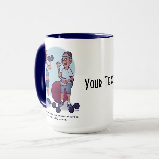 Hou op met grappig uit te werken mok (Voorkant links)