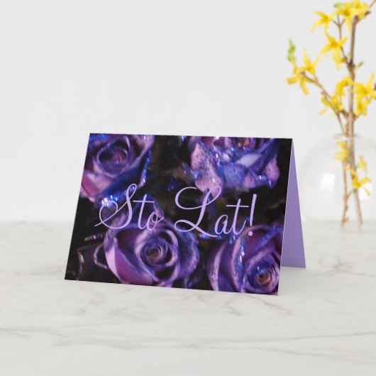 Hou op! Poolse gelukkige verjaardagswens Kaart (Gele Bloem)