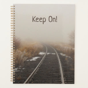 Hou op! Train Tracks in Foggy Bossen Photo Planner
