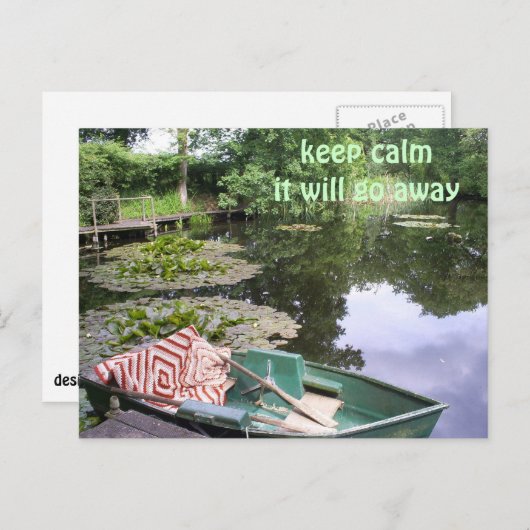 Hou rustig, bescheiden briefkaart (Voorkant / Achterkant)