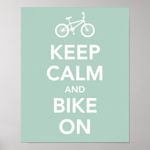 Hou rustig en fiets door poster