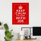 Hou rustig en ga akkoord met Joe Poster (Thuiskantoor)