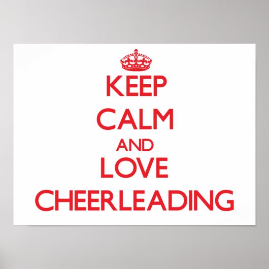 Hou rustig en hou van Cheerleidende Poster (Voorkant)