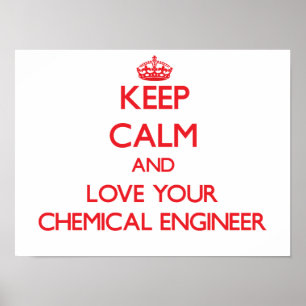Hou rustig en hou van je chemische ingenieur poster