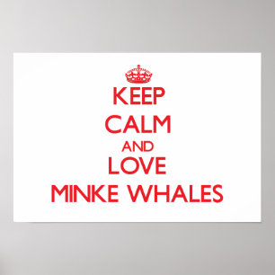 Hou rustig en hou van Minke Whales Poster