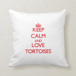 Hou rustig en hou van Tortoises Kussen