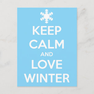 Hou rustig en hou vol winter briefkaart