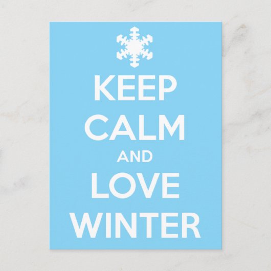 Hou rustig en hou vol winter briefkaart (Voorkant)