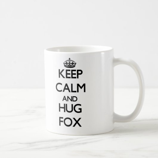 Hou rustig en Hug Fox. Koffiemok (Rechts)