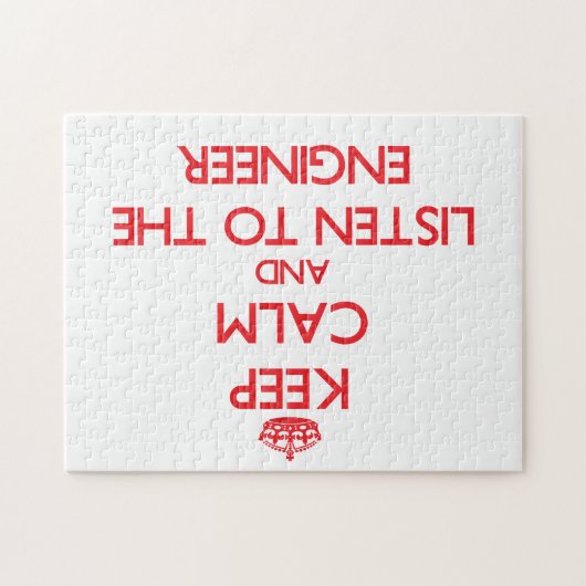 Hou rustig en luister naar de technicus legpuzzel (Horizontaal)