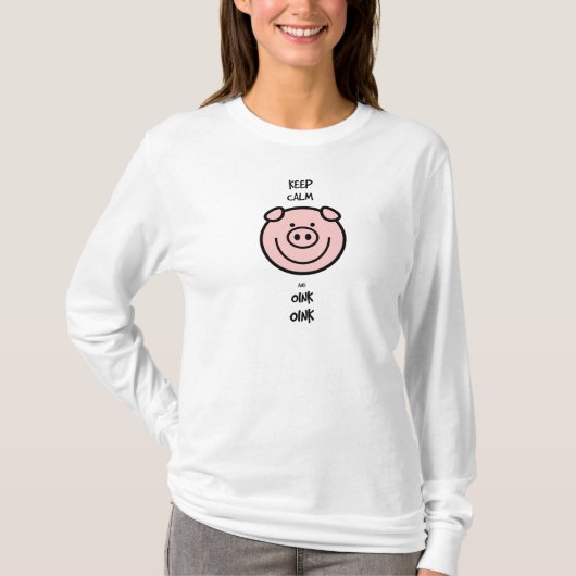 Hou rustig en oink, oink! t-shirt (Voorkant)