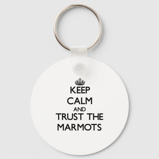 Hou rustig en vertrouw op de Marmots. Sleutelhanger (Voorkant)