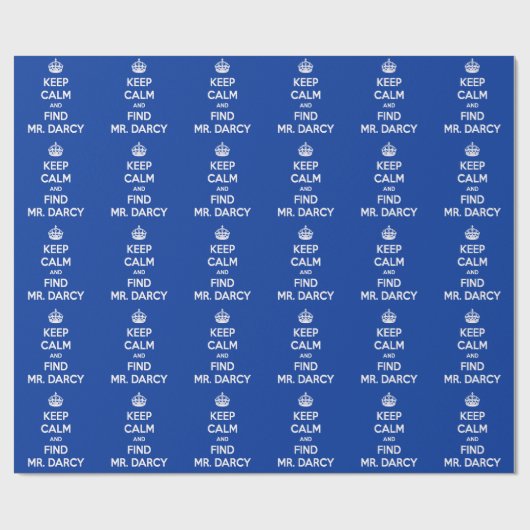 Hou rustig en zoek Mr Darcy. Cadeaupapier (Vlak)