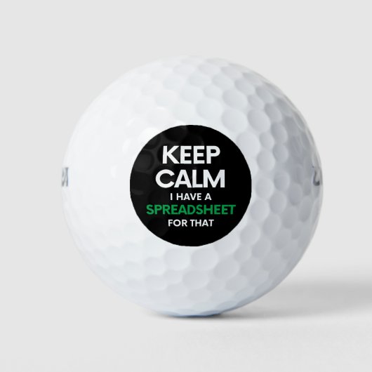 Hou rustig, ik heb daar een spreadsheet voor - Exc Golfballen (Voorkant)