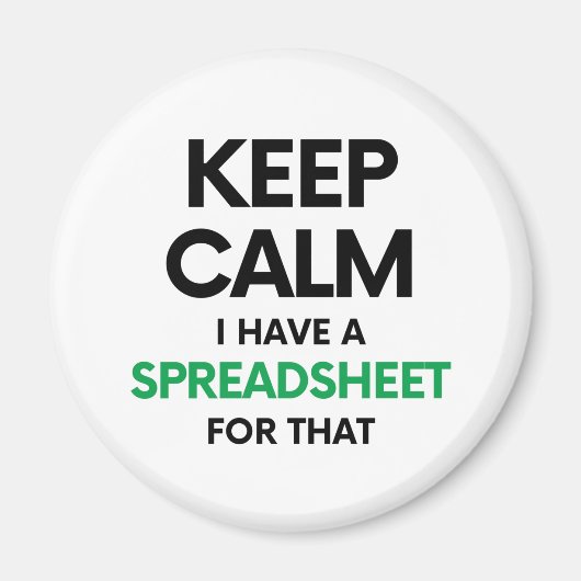 Hou rustig, ik heb daar een spreadsheet voor - Exc Magneet (Voorkant)