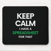 Hou rustig, ik heb daar een spreadsheet voor - Exc Muismat (Voorkant)