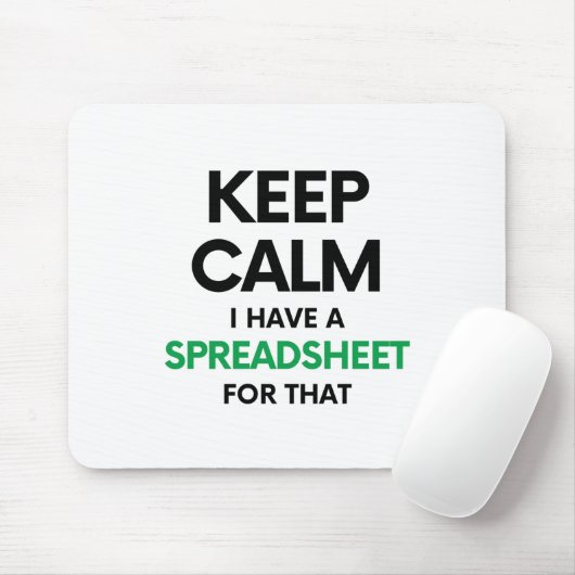 Hou rustig, ik heb daar een spreadsheet voor - Exc Muismat (Met muis)