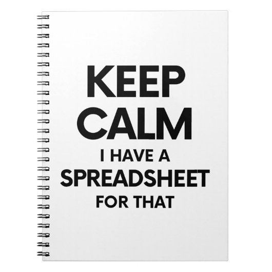 Hou rustig, ik heb daar een spreadsheet voor - Exc Notitieboek (Voorkant)