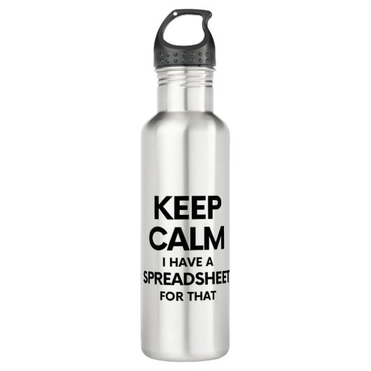 Hou rustig, ik heb daar een spreadsheet voor - Exc Waterfles (Voorkant)