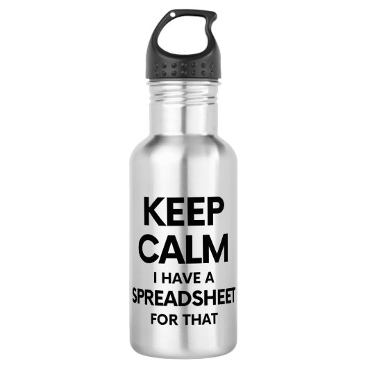 Hou rustig, ik heb daar een spreadsheet voor - Exc Waterfles (Voorkant)