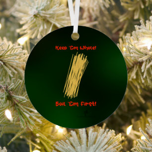 Hou Spaghetti in zijn geheel. Rest. Kerstmis Metalen Ornament