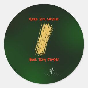 Hou Spaghetti vol Kerstmis Ronde Sticker