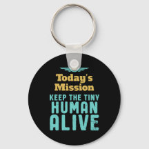 Hou The Tiny Human Alive Funny New Mam en Pap