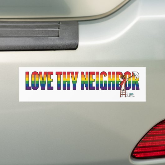 Hou Uw Buurman Lief Bumpersticker (Op auto)