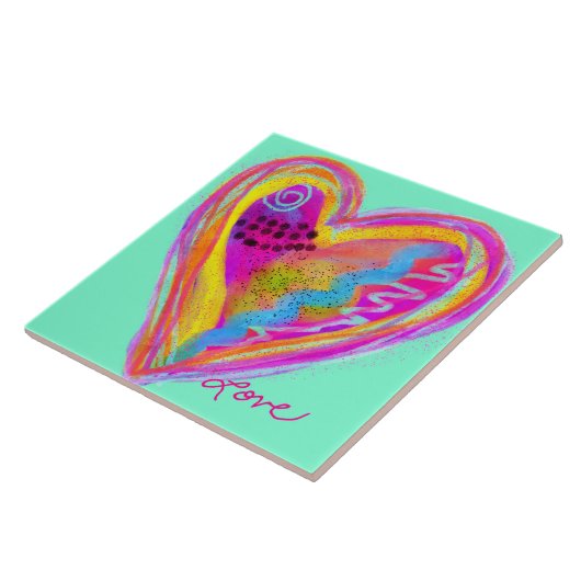 Hou van Abstract digitaal schilderen Tegeltje (Zijkant)