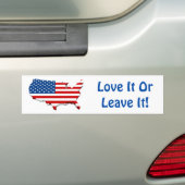 Hou van Amerika op witte Bumpersticker (Op auto)