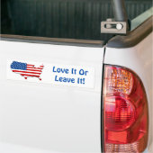 Hou van Amerika op witte Bumpersticker (Op Truck)
