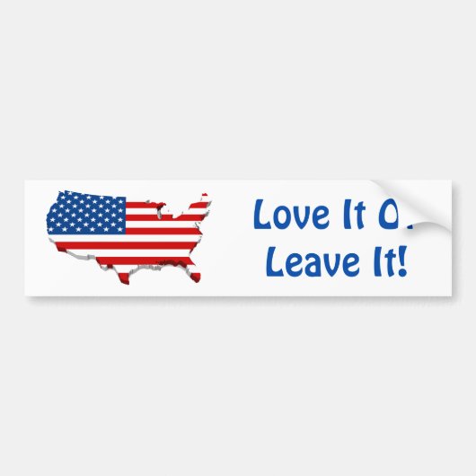 Hou van Amerika op witte Bumpersticker (Voorkant)