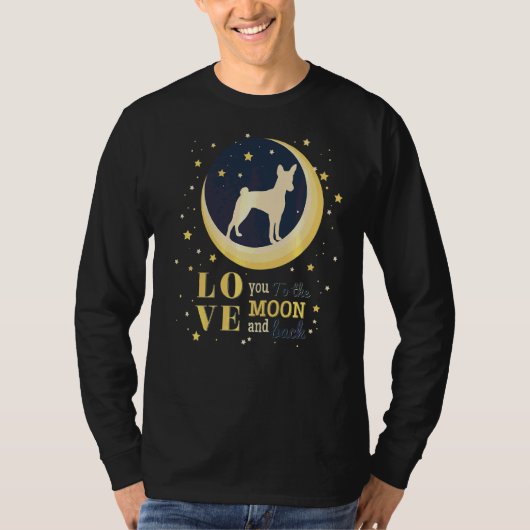 Hou van Basenji naar de maan T-shirt (Voorkant)