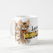 Hou van bengaalse kat koffiemok (Voorkant links)