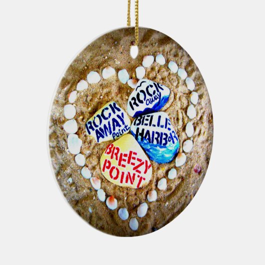 Hou van Breezy Punt. Rockaways. Keramisch Ornament (Rechts)