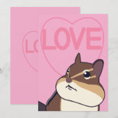 Hou van chipmunk feestdagenkaart (Voorkant / Achterkant)