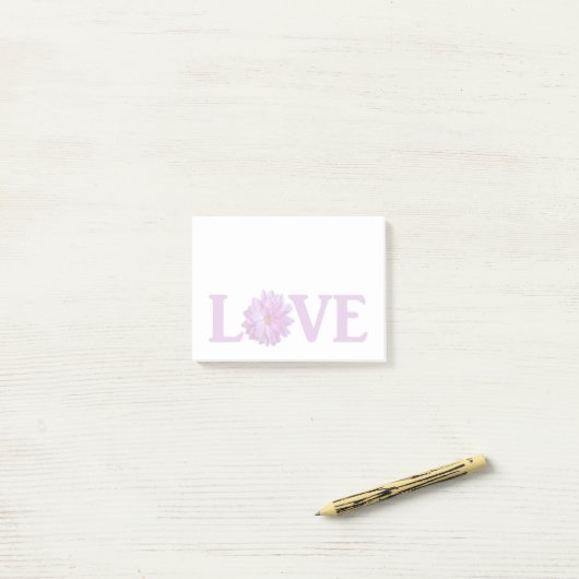 Hou van Dahlia Lavendel Post-it® Notes (Op bureau)
