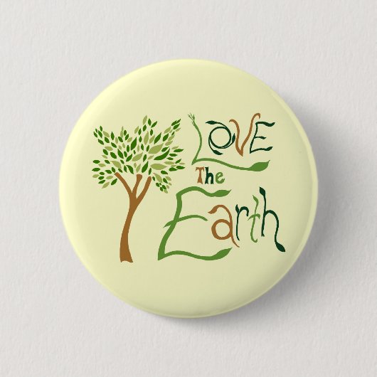 Hou van de Aarde Ronde Button 5,7 Cm (Voorkant)