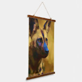 Hou van de Afrikaanse wilde hond Hangend Wandkleed (Gebogen)